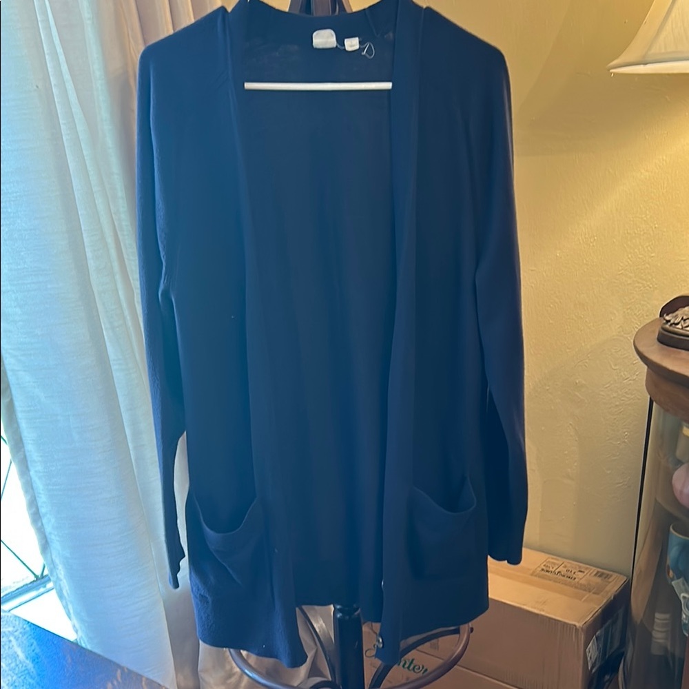 GAP Women's Navy Open Front Cardigan